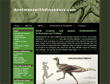 Tablet Screenshot of dontmesswithdinosaurs.com